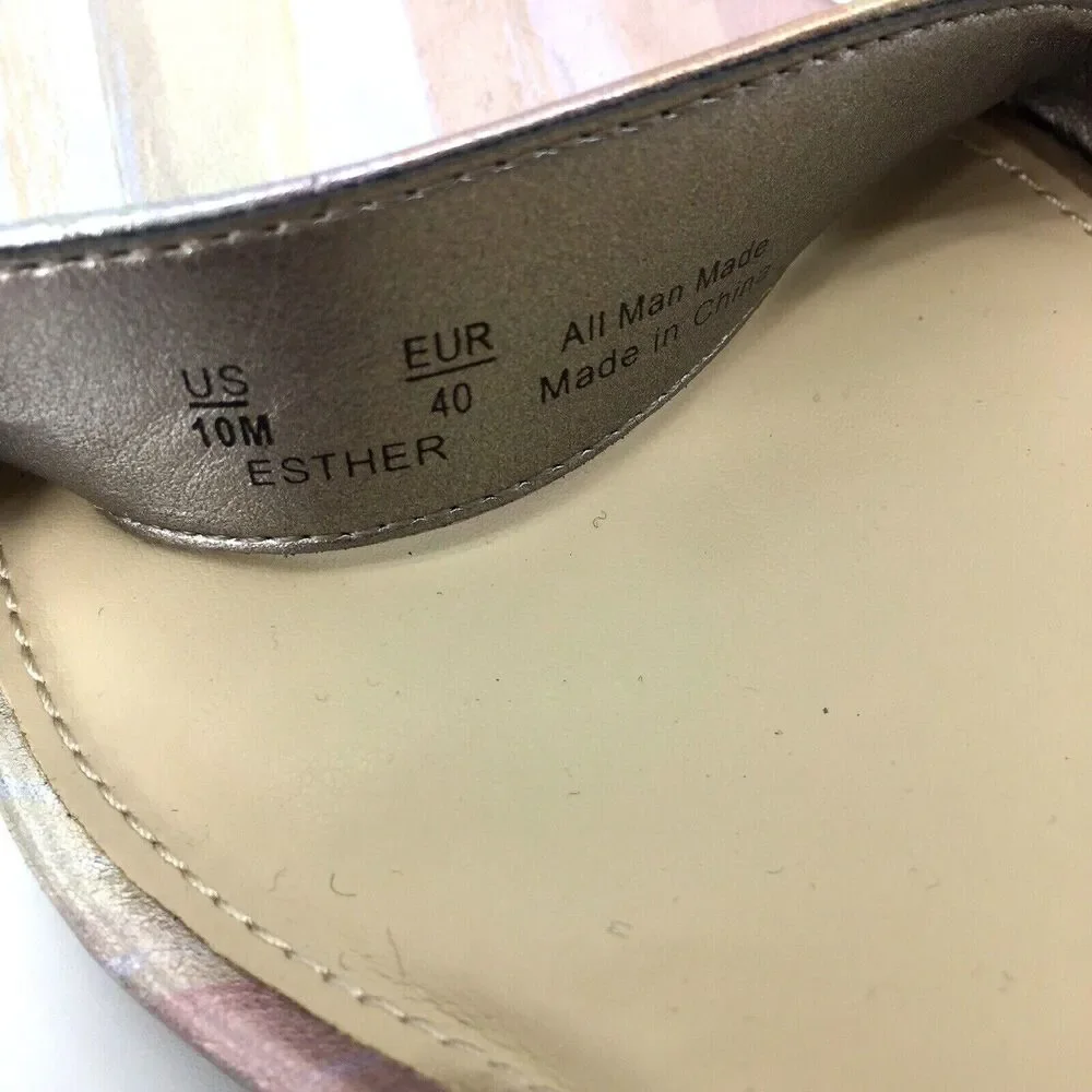 Circus by Sam Edelman Esther Chunky Heel Sandal Silver Metallic Size 10 NWOB